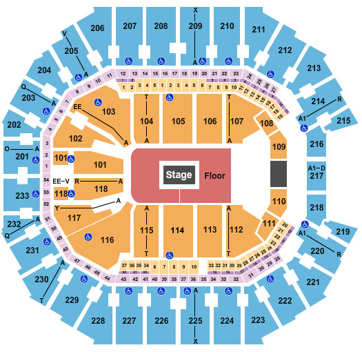 Spectrum Center Billie Eilish Seating Chart